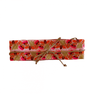 fajín fiesta bordado en rosa, fucsia, granate y naranja