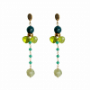 pendientes de fiesta Ines en verde y azul