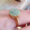 SHIORI ANILLO GOA PLATA LEY CHAPADO ORO 24K CON AGUAMARINA 85€ WWW.SHIORI.ES