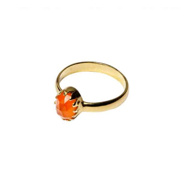 ANILLO OCEAN CORNALINA Y PLATA DE LEY