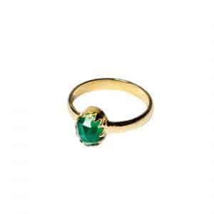 ANILLO OCEAN ONYX VERDE PLATA DE LEY