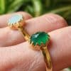 SHIORI ANILLOS OCEAN ONYX VERDE Y CALCEDONITA AZUL 65€UD WWW.SHIORI (1)