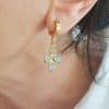 SHIORI PENDIENTES ANTHEA CALCEDONITA AZUL CHAPADO ORO 24K 65€ WWW.SHIORI