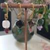 pendientes de arito con piedras naturales