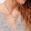 gargantilla piedra de luna y cadena de iolitas