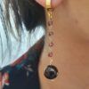 pendientes Goa de granates