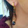 pendientes Goa de granates