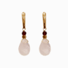 pendientes cuarzo rosa y granates