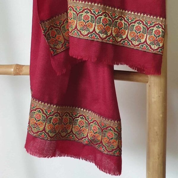 fular invierno granate en cashmere 100%