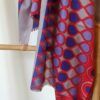 fular invierno en rojo, azul y lila cashmere 100%