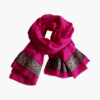 fular invierno cashmere fucsia con cenefa bordada