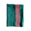 fular invierno cashmere verde mar y cenefa bordada