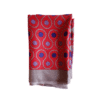 fular invierno en rojo, azul y lila cashmere 100%