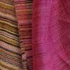 foulard de cashmere en color vino y rayas