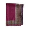 foulard de cashmere en color vino y rayas