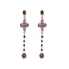 pendientes de fiesta Sybil con amatistas