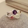 Anillos finitos con piedras naturales plata de ley