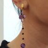 pendientes de fiesta Sybil con amatistas