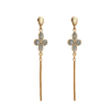 pendientes largos de labradorita colección Anthea