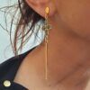 pendientes largos de labradorita colección Anthea