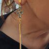 pendientes largos de labradorita colección Anthea