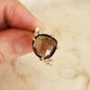 anillo cuarzo ahumado y circonitas