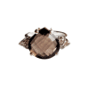 anillo cuarzo ahumado y circonitas