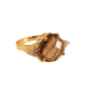 anillo cuarzo ahumado y circonitas