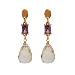 pendientes Ariadna de prasiolita
