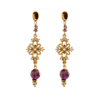 pendientes Isadora con filigrana de cristales y amatistas 90€