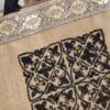 bolso verano en yute y bordado gris y dorado