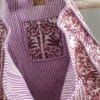 bolso grande de algodón estampado en rosa y lila