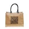 shopping bag verano en yute y bordado rosa palo