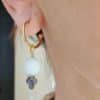 pendientes de aro y aguamarinas