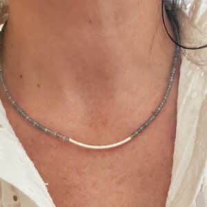 gargantilla de apatitas y plata de ley 925