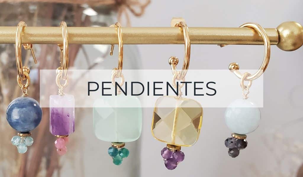 pendientes piedras naturales
