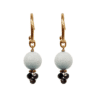 pendientes de aro y aguamarinas