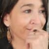 pendientes de fiesta renata con granates y aventurinas naranjas