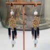 pendientes renata de sodalitas y ágatas azules