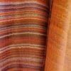 foulard de cashmere en color caldera y cenefa de rayas