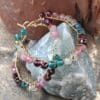 pendientes de aro con piedras naturales