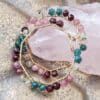 pendientes de aro con piedras naturales