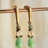 pendientes venecia de crisoprasas, perlas y cristal