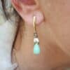 pendientes venecia de crisoprasas, perlas y cristal