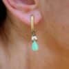 pendientes venecia de crisoprasas, perlas y cristal