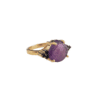 anillo Cora de amatista y circonitas negras