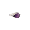 anillo Cora de amatista y circonitas negras