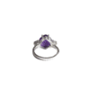 anillo Cora de amatista y circonitas negras
