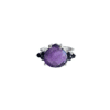 anillo Cora de amatista y circonitas negras