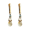 pendientes de citirno, aguamarinas y perlas. colección Venecia